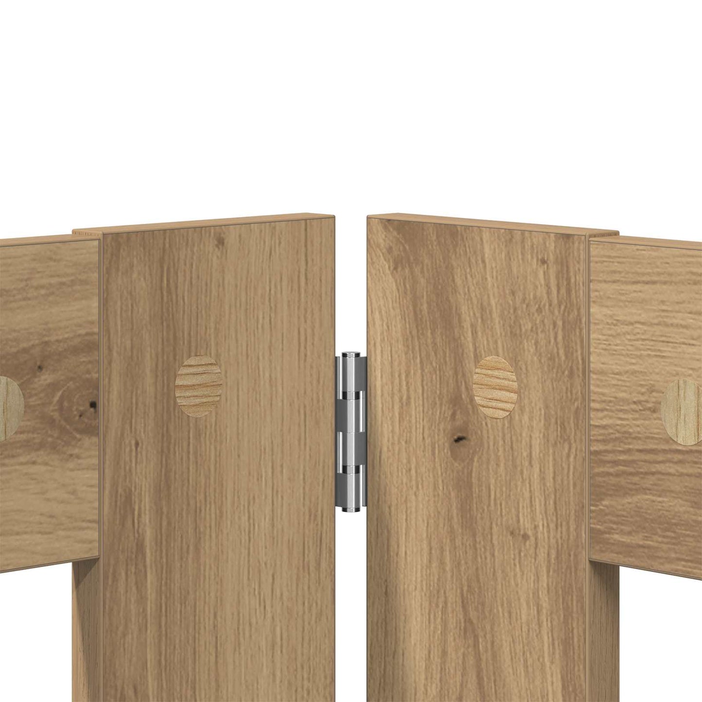 Foldable Dog Gate with Stands 2 pcs Artisan Oak 160.5 cm