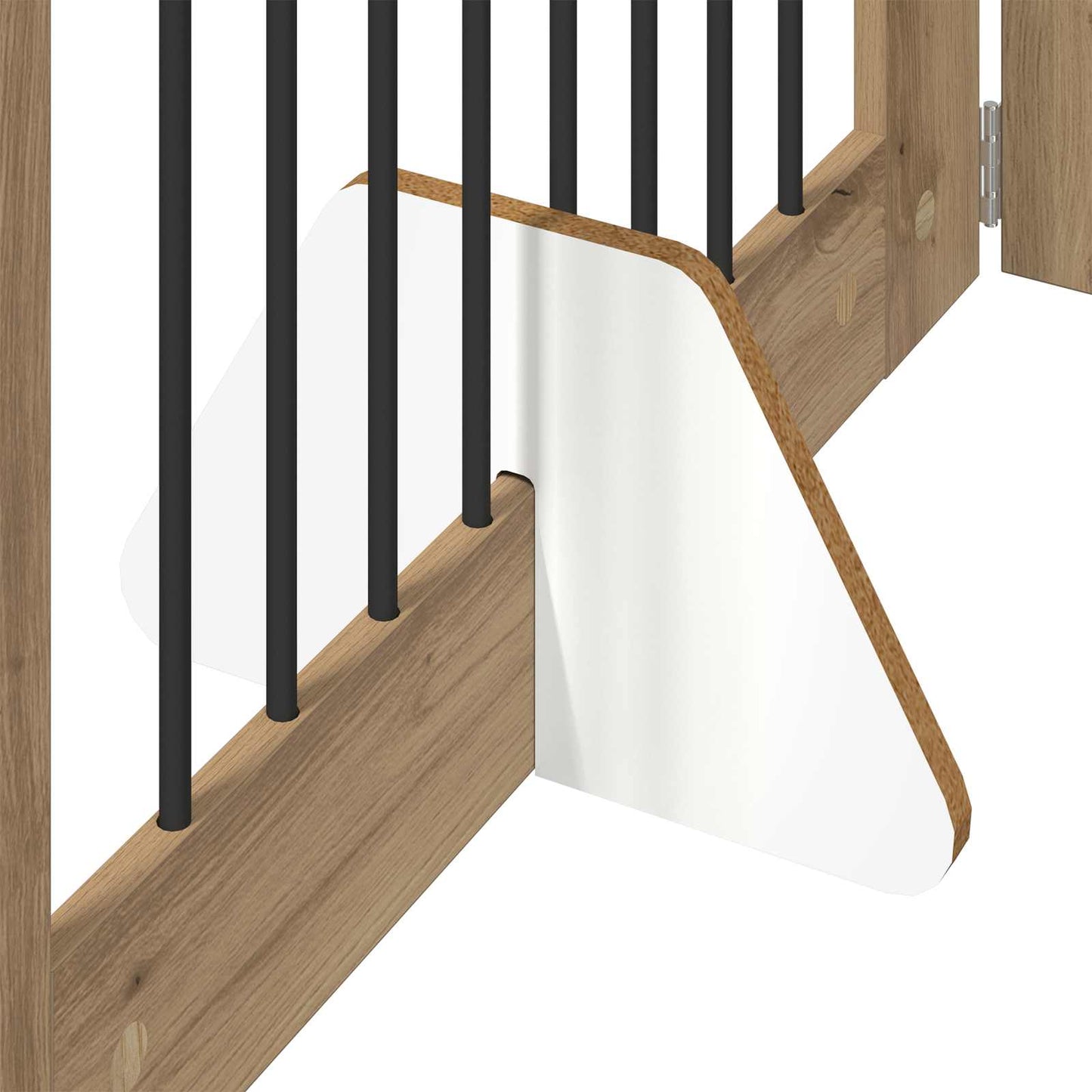 Foldable Dog Gate with Stands 2 pcs Artisan Oak 160.5 cm