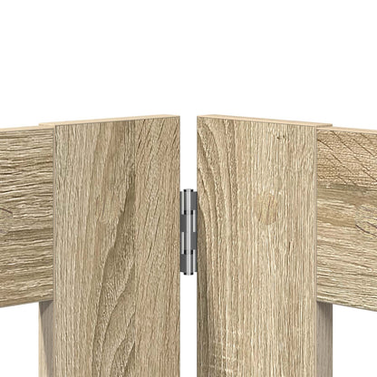 Foldable Dog Gate with Stands 4 pcs Sonoma Oak 321 cm