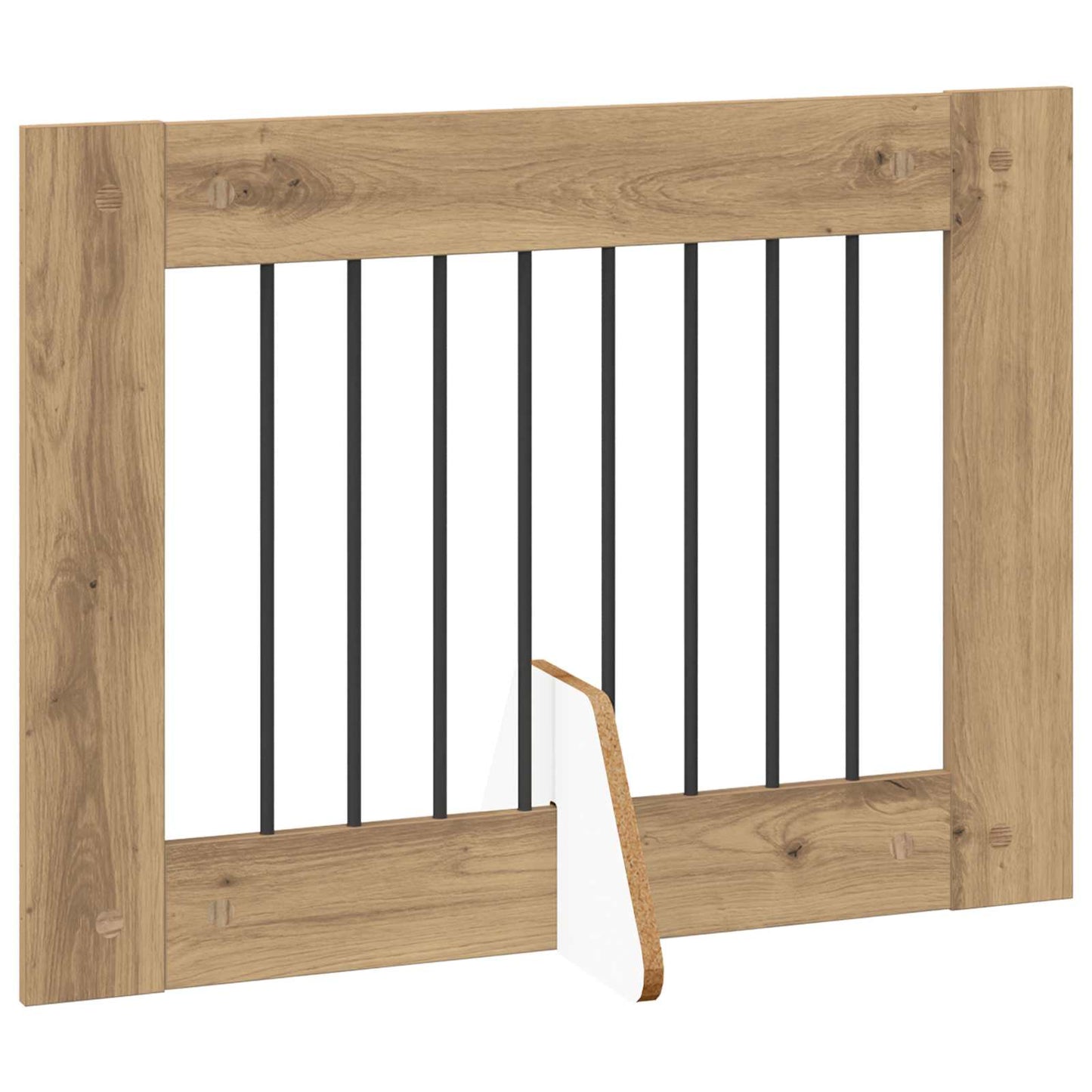 Foldable Dog Gate with Stands 4 pcs Artisan Oak 321 cm