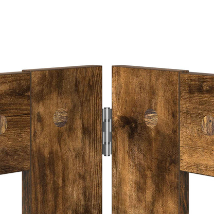 Foldable Dog Gate with Stands 6 pcs Smoked Oak 482 cm