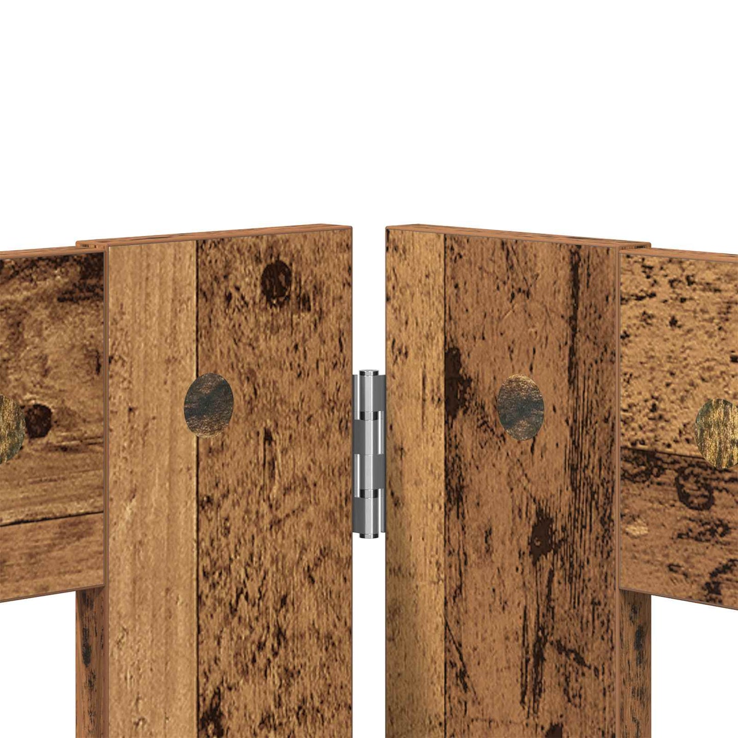 Dog Gate with Stands 6 pcs Old Wood 80 x 60 cm Engineered Wood