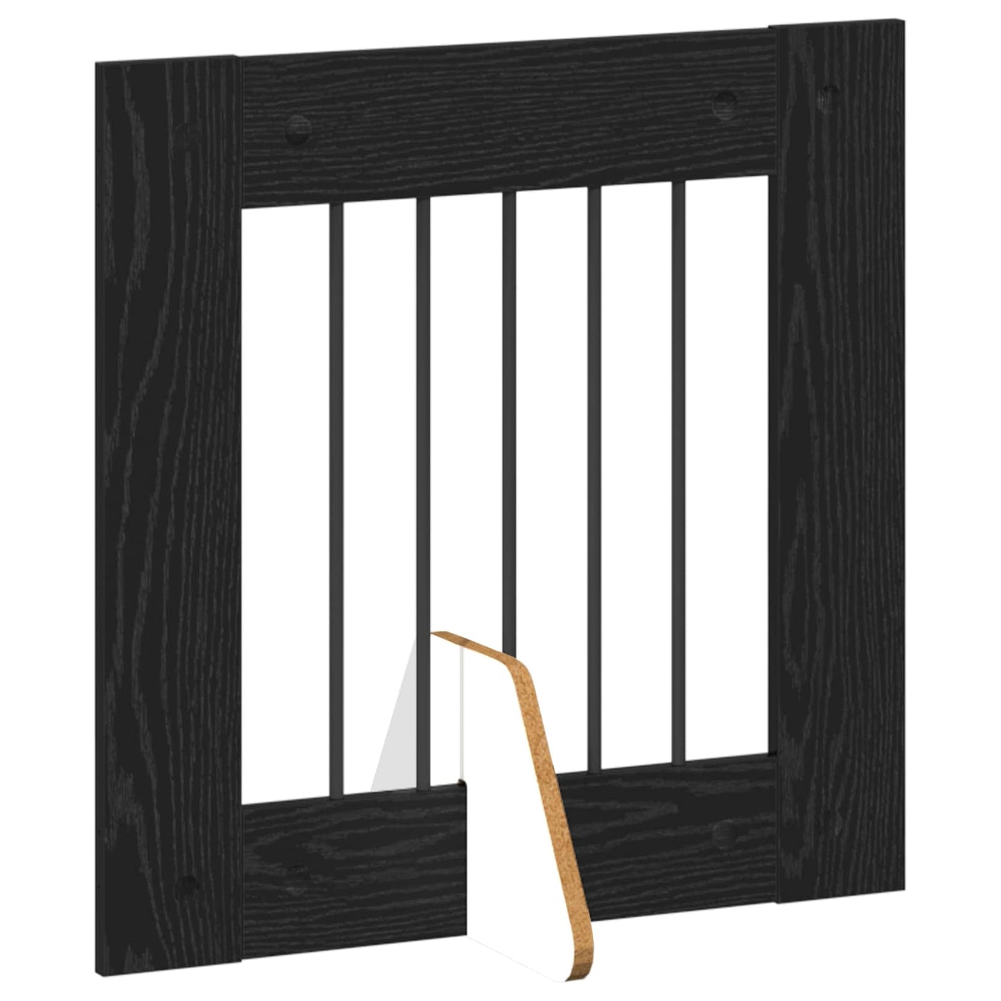 Foldable Dog Gate with Stands 2 pcs Black Oak 120.5 cm