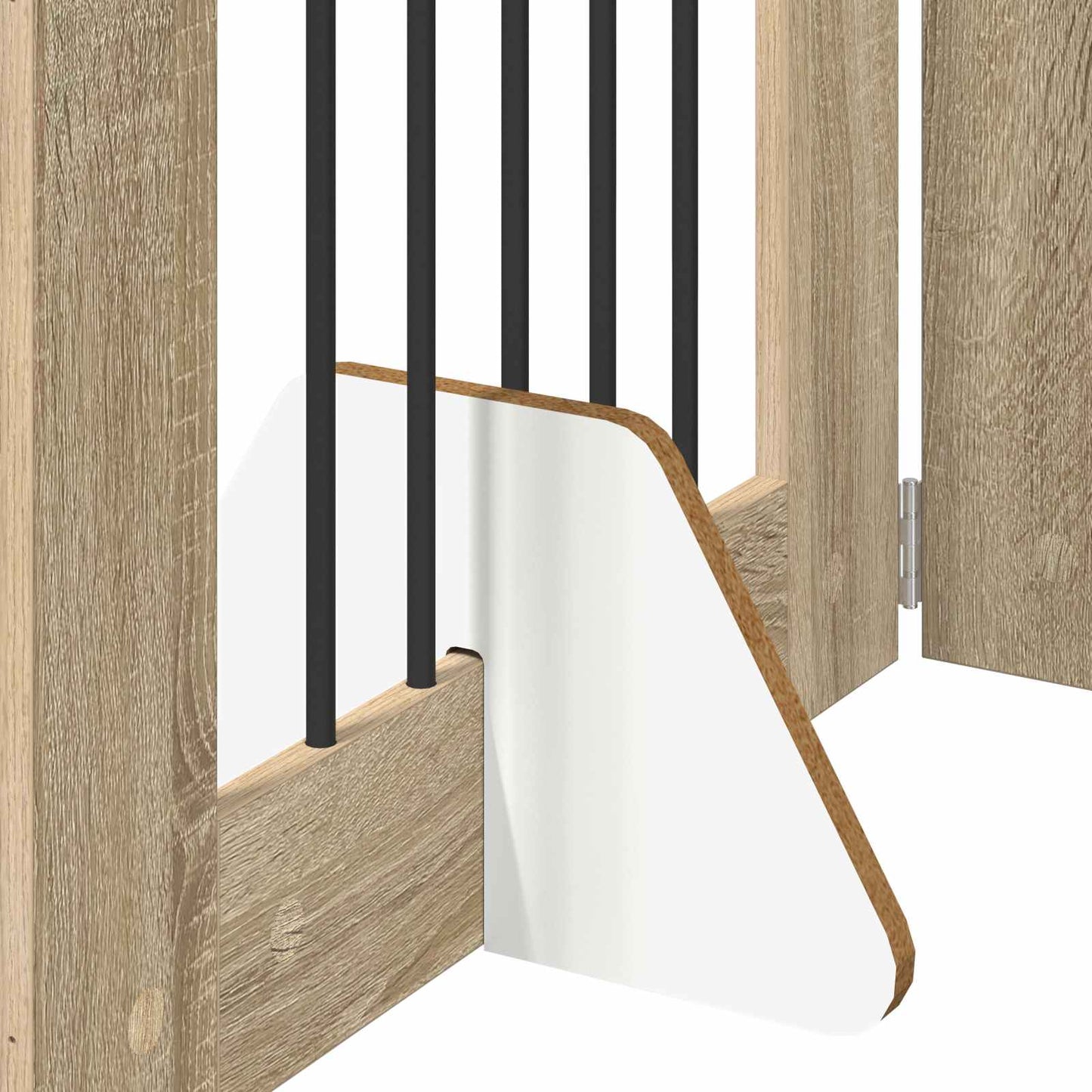 Foldable Dog Gate with Stands 2 pcs Sonoma Oak 120.5 cm
