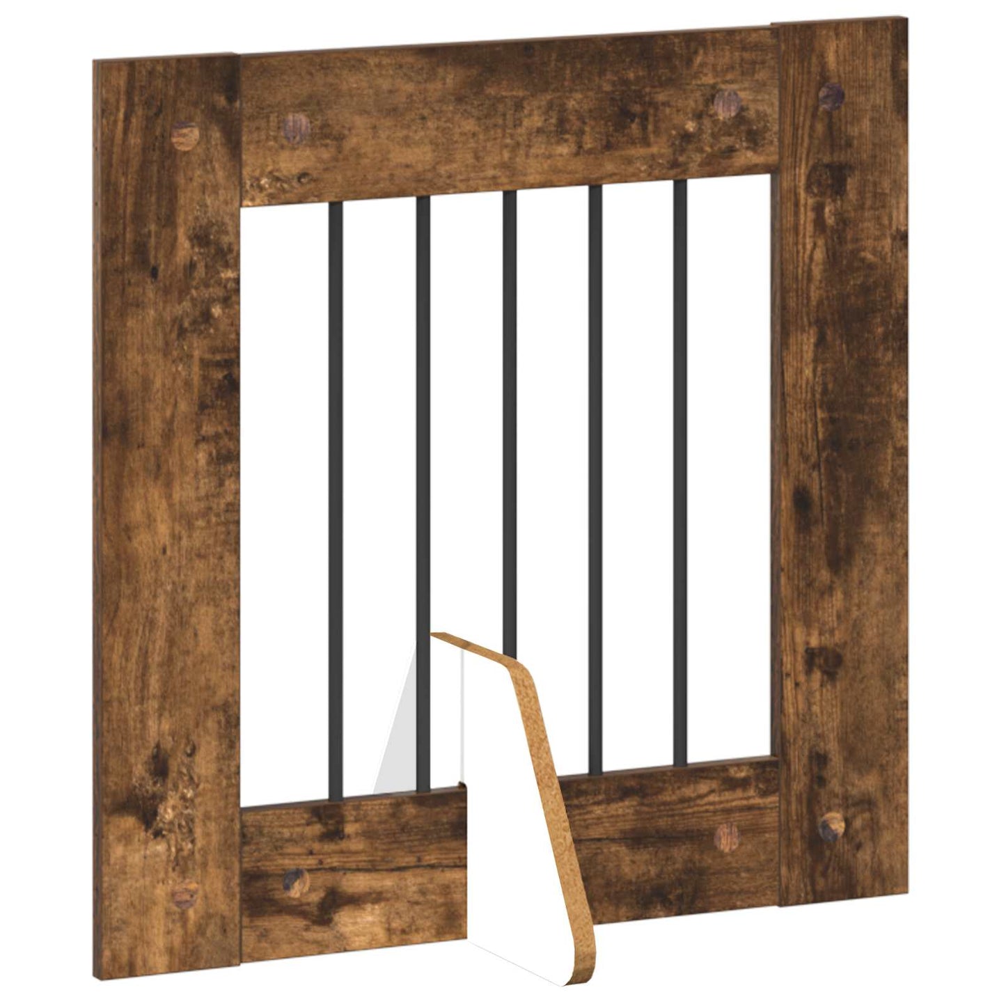 Foldable Dog Gate with Stands 2 pcs Smoked Oak 120.5 cm