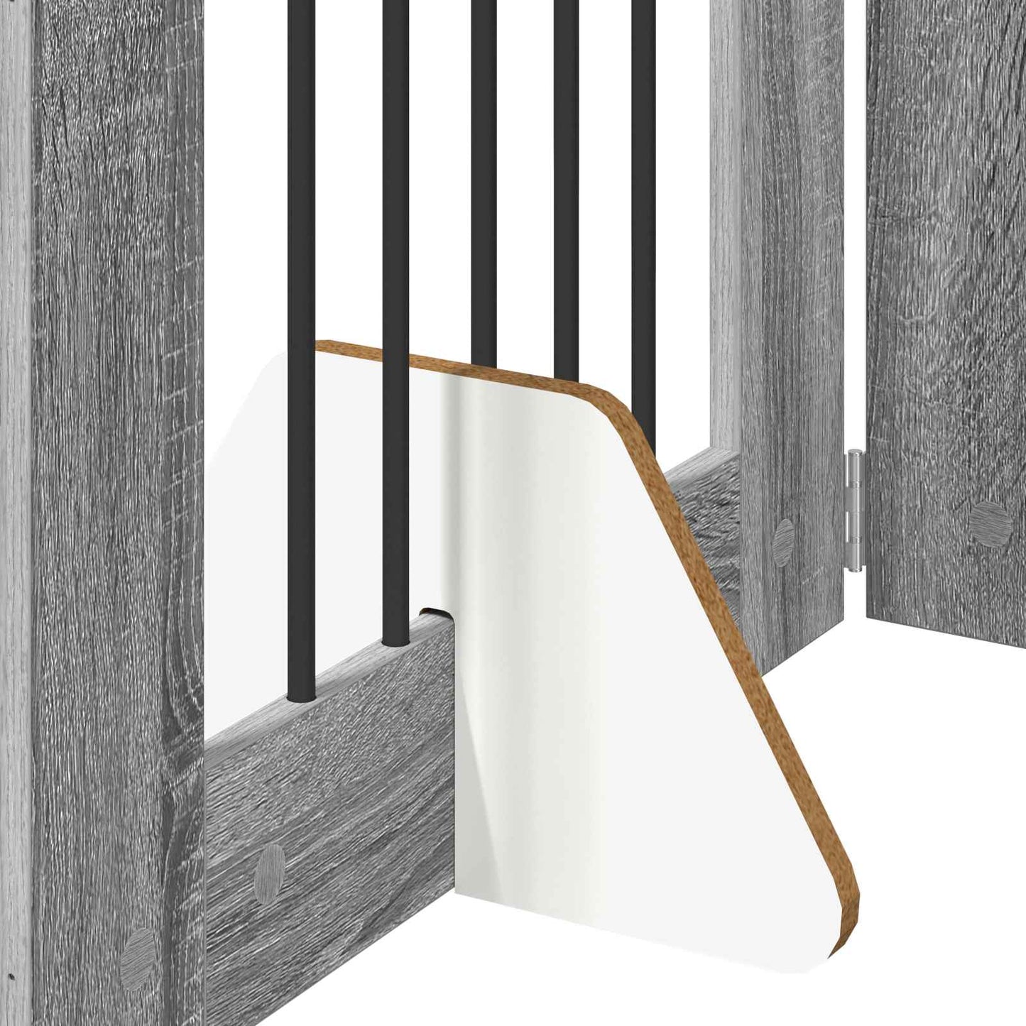 Dog Gate with Stands 2 pcs Grey Sonoma 60 x 60 cm