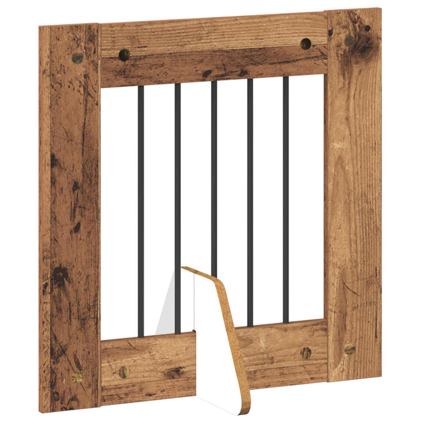 Dog Gate with Stands 2 pcs Old Wood 60 x 60 cm Engineered Wood