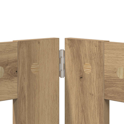 Foldable Dog Gate with Stands 4 pcs Artisan Oak 241 cm