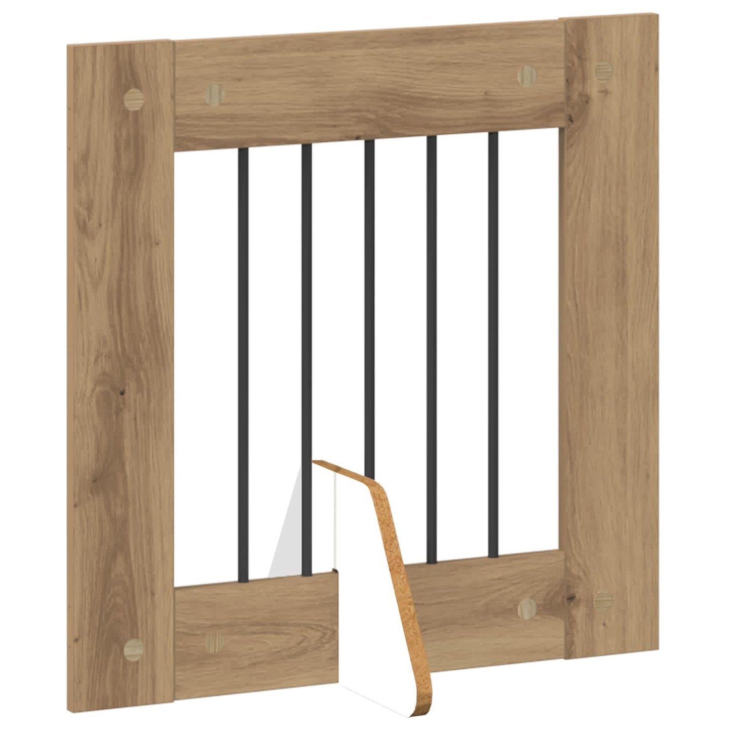 Foldable Dog Gate with Stands 4 pcs Artisan Oak 241 cm