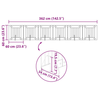 Foldable Dog Gate with Stands 6 pcs Sonoma Oak 362 cm