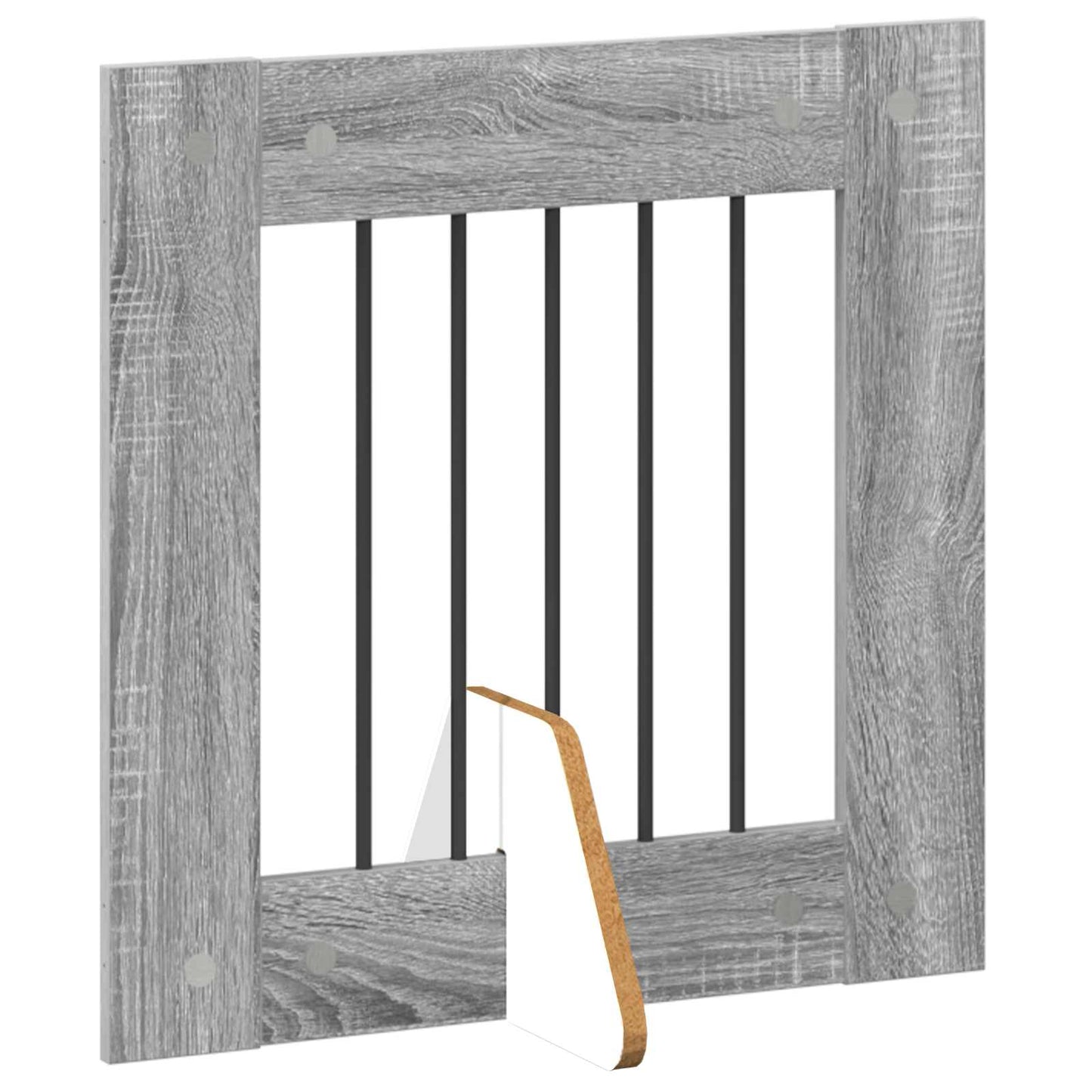 Foldable Dog Gate with Stands 8 pcs Grey Sonoma 60 cm