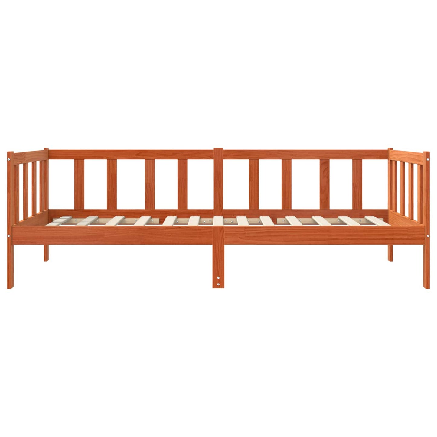 Bed Frame with Headboard Wax Brown 90 x 190 cm Solid Pine Wood