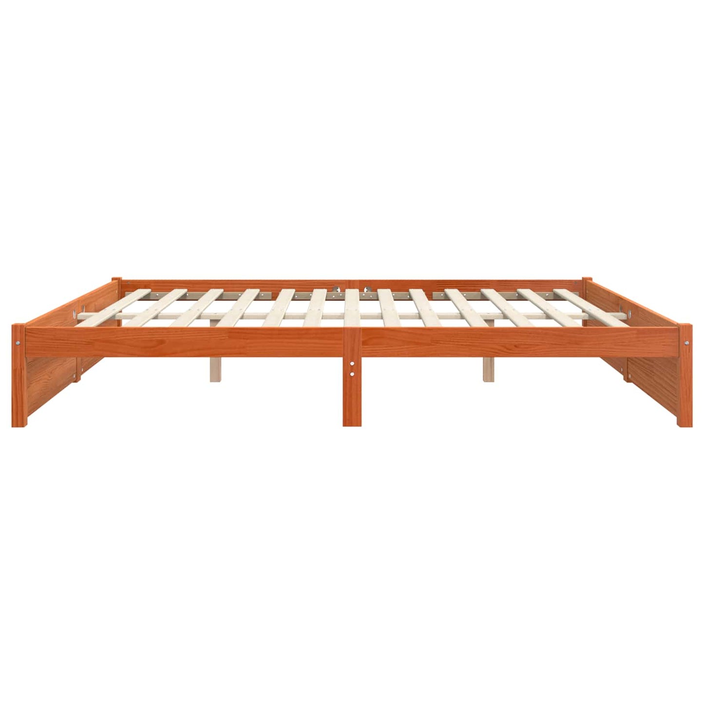 Bed Frame Wax Brown 150 x 200 cm Solid Pine Wood