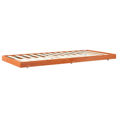 Bed Frame Wax Brown 90 x 200 cm Solid Pine Wood