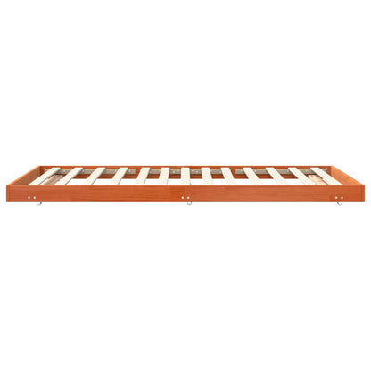 Bed Frame Wax Brown 90 x 190 cm Solid Pine Wood