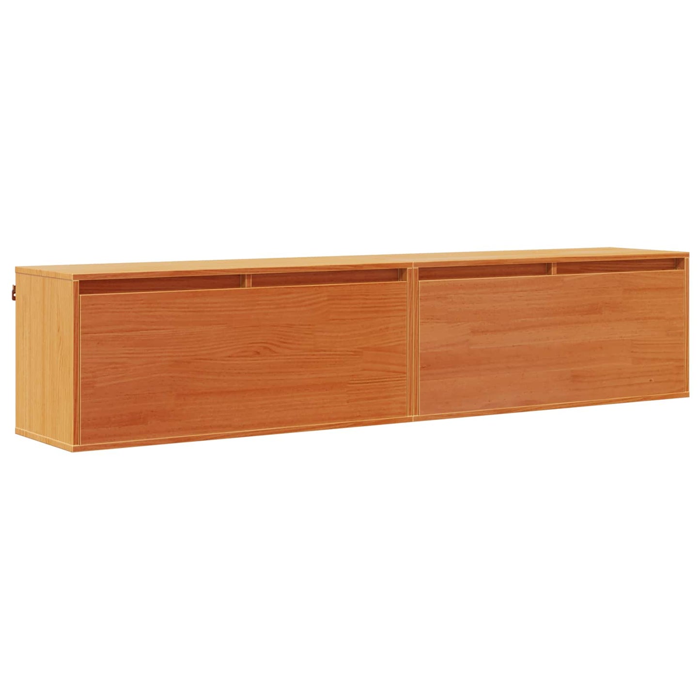 Wall Cabinet 2 pcs Wax Brown 80 x 30 x 35 cm Solid Pine Wood