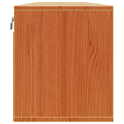 Wall Cabinet 2 pcs Wax Brown 80 x 30 x 35 cm Solid Pine Wood