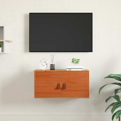 Wall Cabinet Wax Brown 60 x 30 x 30 cm Solid Pine Wood