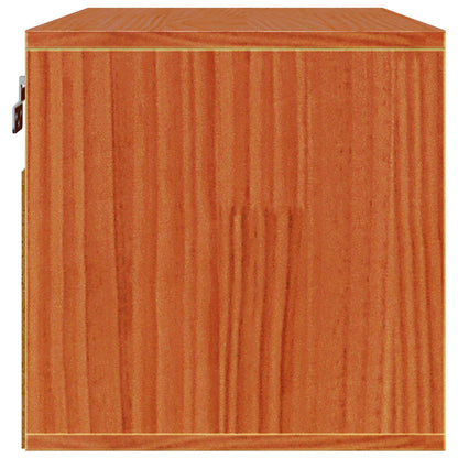 Wall Cabinet Wax Brown 60 x 30 x 30 cm Solid Pine Wood