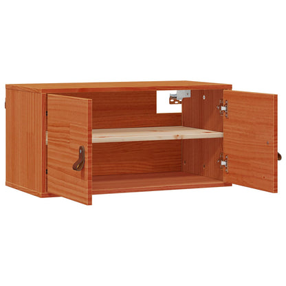 Wall Cabinet 2 pcs Wax Brown 60 x 30 x 30 cm Solid Pine Wood