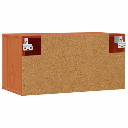 Wall Cabinet 2 pcs Wax Brown 60 x 30 x 30 cm Solid Pine Wood