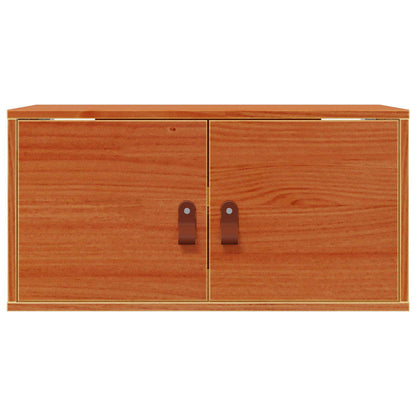 Wall Cabinet 2 pcs Wax Brown 60 x 30 x 30 cm Solid Pine Wood