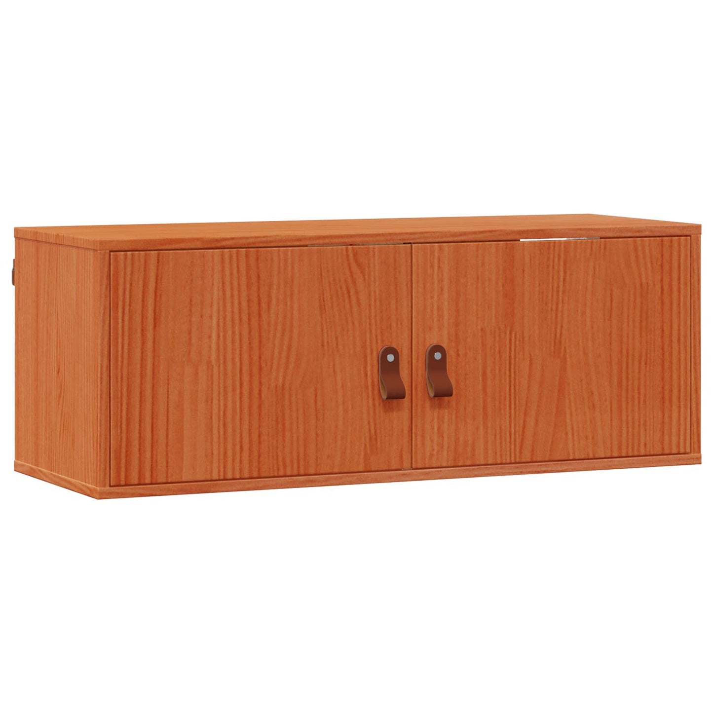 Wall Cabinet 2 pcs Wax Brown 80 x 30 x 30 cm Solid Pine Wood
