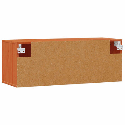 Wall Cabinet 2 pcs Wax Brown 80 x 30 x 30 cm Solid Pine Wood