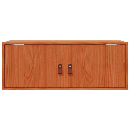 Wall Cabinet 2 pcs Wax Brown 80 x 30 x 30 cm Solid Pine Wood