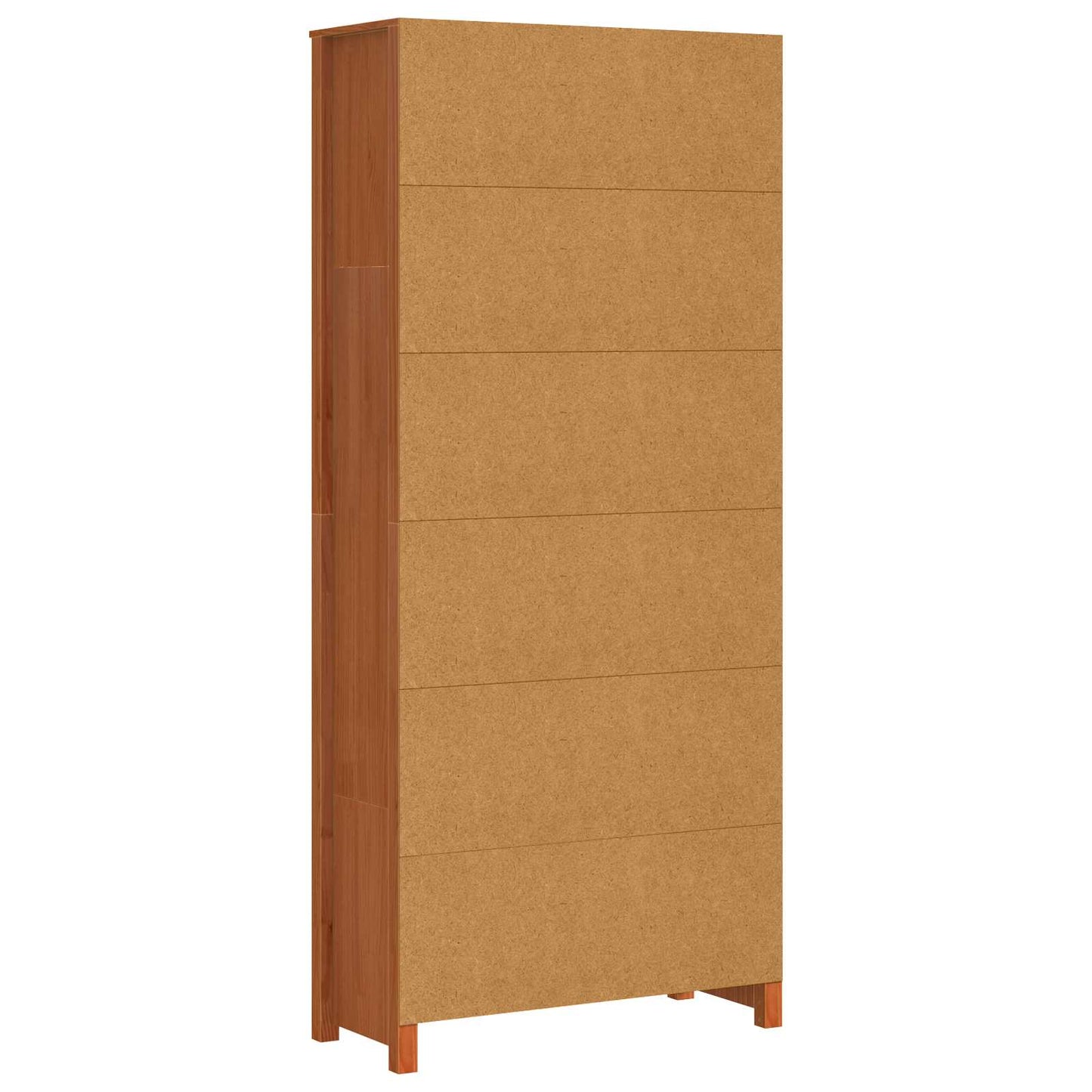 Book Cabinet Wax Brown 80 x 35 x 183 cm Solid Pine Wood