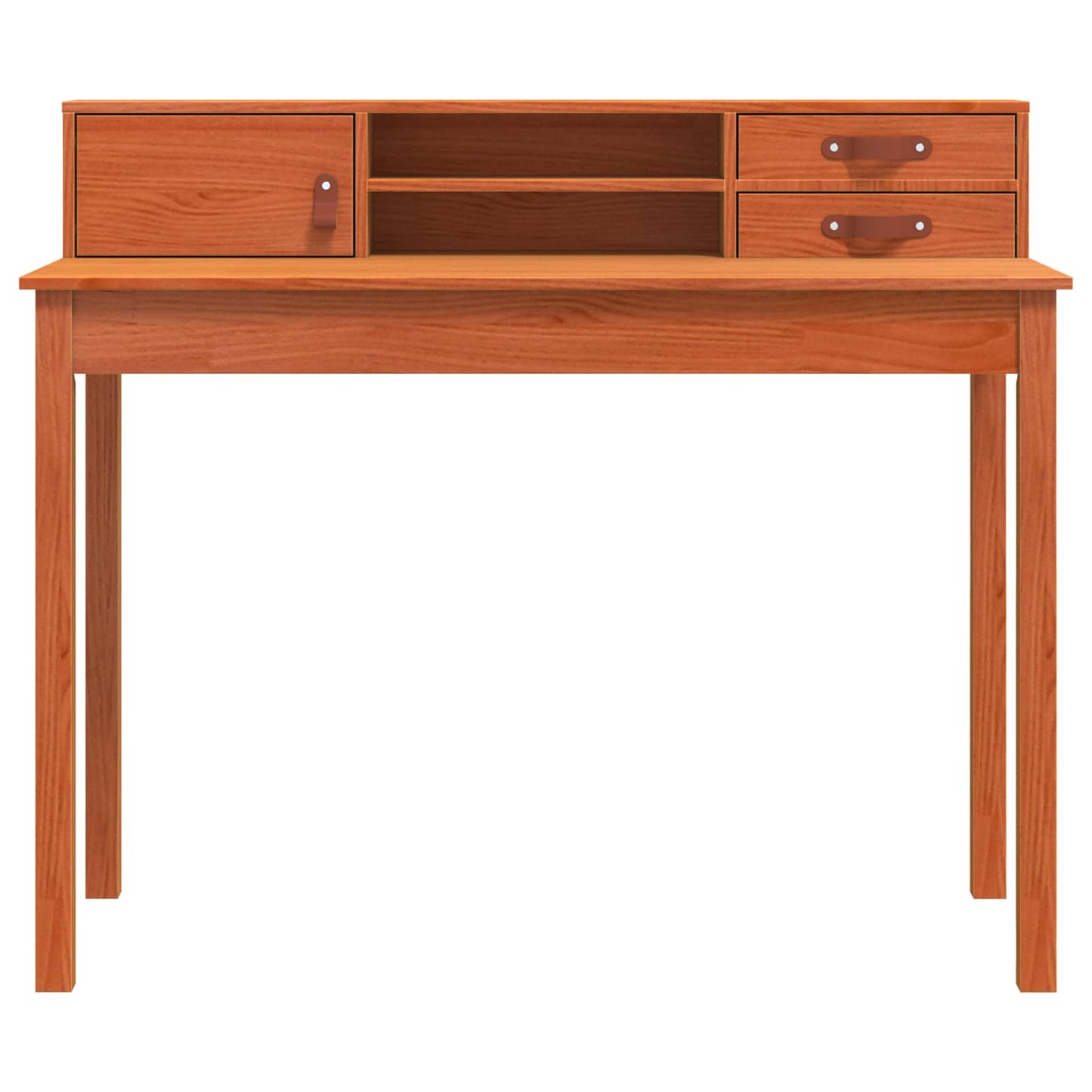 Desk with Drawer Wax Brown 110 x 50 x 93 cm Soild Pine Wood