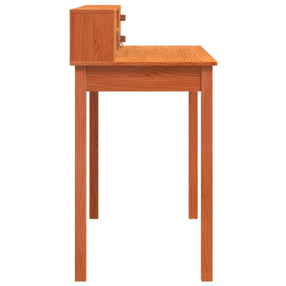 Desk with Drawer Wax Brown 110 x 50 x 93 cm Soild Pine Wood