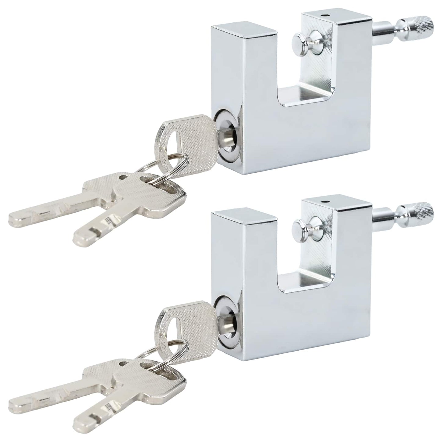 Padlock 2 pcs Silver Steel