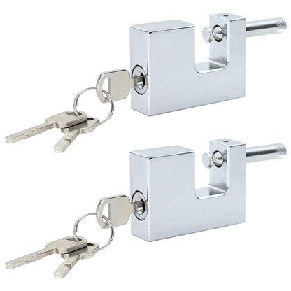 Padlock 2 pcs Silver Steel