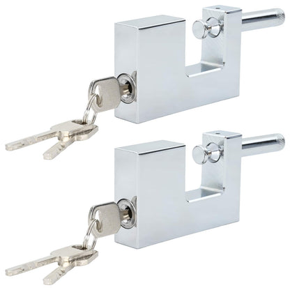 Padlock 2 pcs Silver Steel