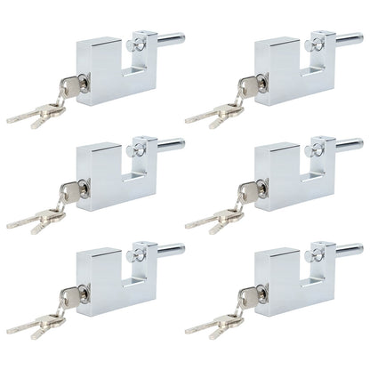 Padlock 6 pcs Silver Steel