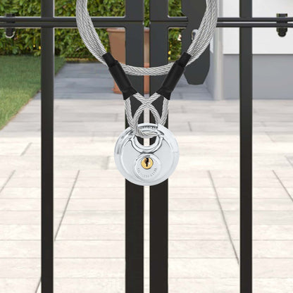 Discus Locks with Keys 12 pcs Silver 7 x 2.4 x 7 cm