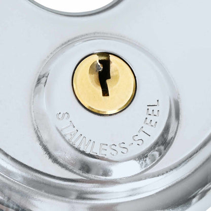 Discus Locks with Keys Silver Stainless Steel