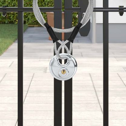 Discus Locks with Keys Silver Stainless Steel