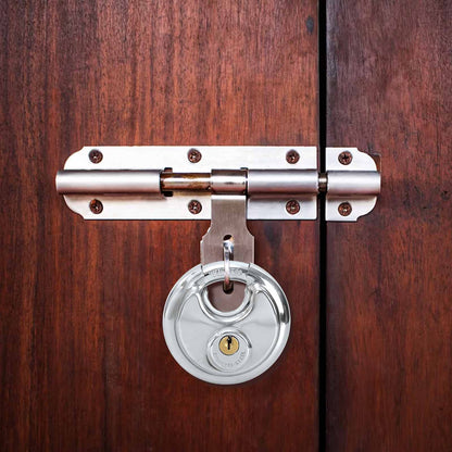 Discus Locks with Keys 2 pcs Silver 9 x 2.8 x 9 cm