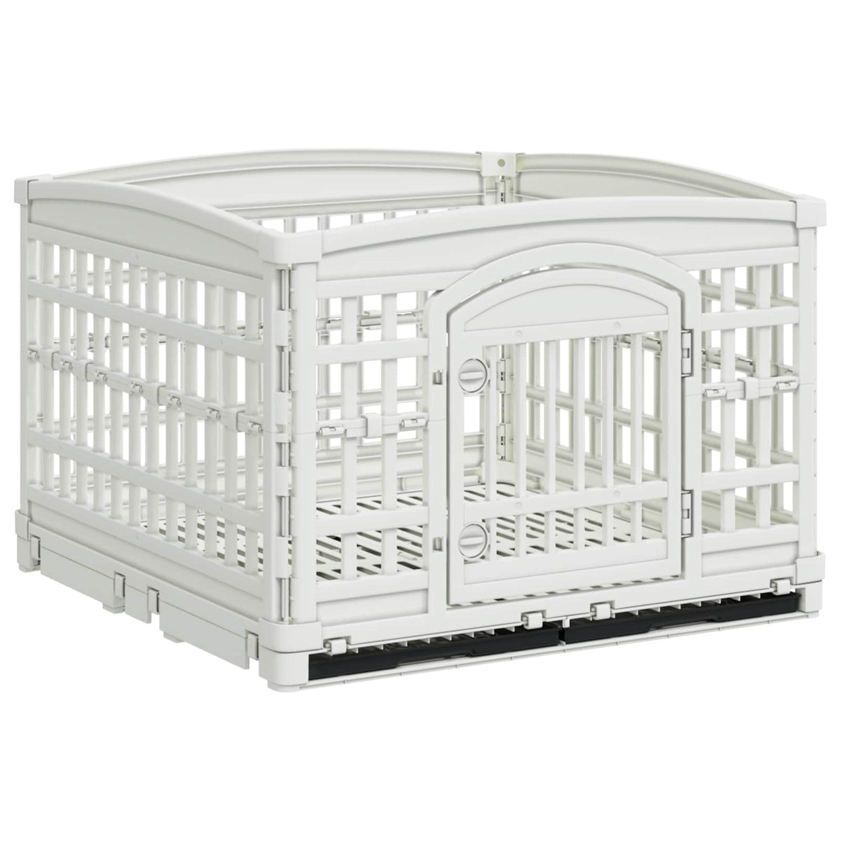 4 Panel Dog Playpen 177.5 x 154.5 x 112 cm Plastic White