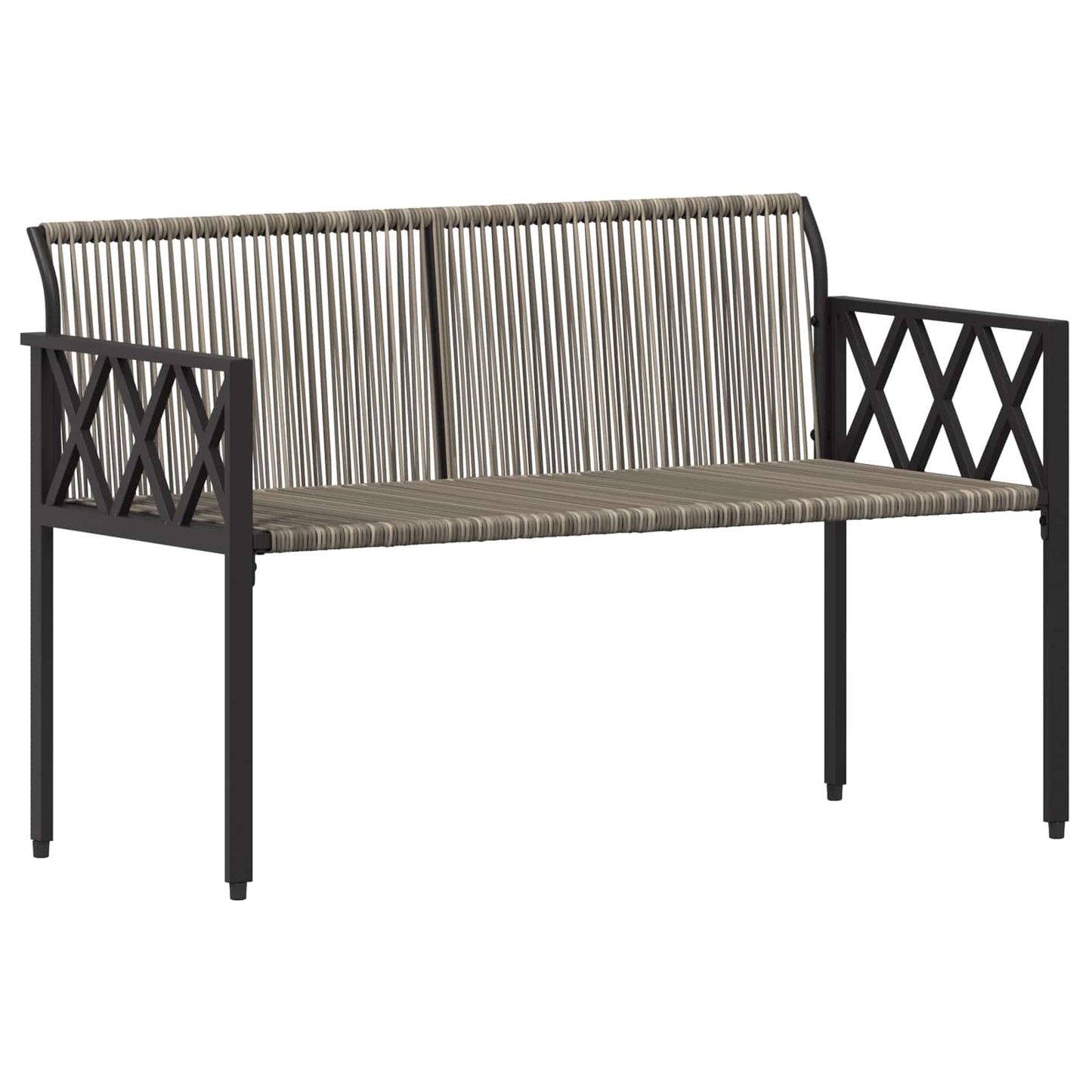 Outdoor Furniture Set 4 pcs Grey and Dark Grey Poly Rattan