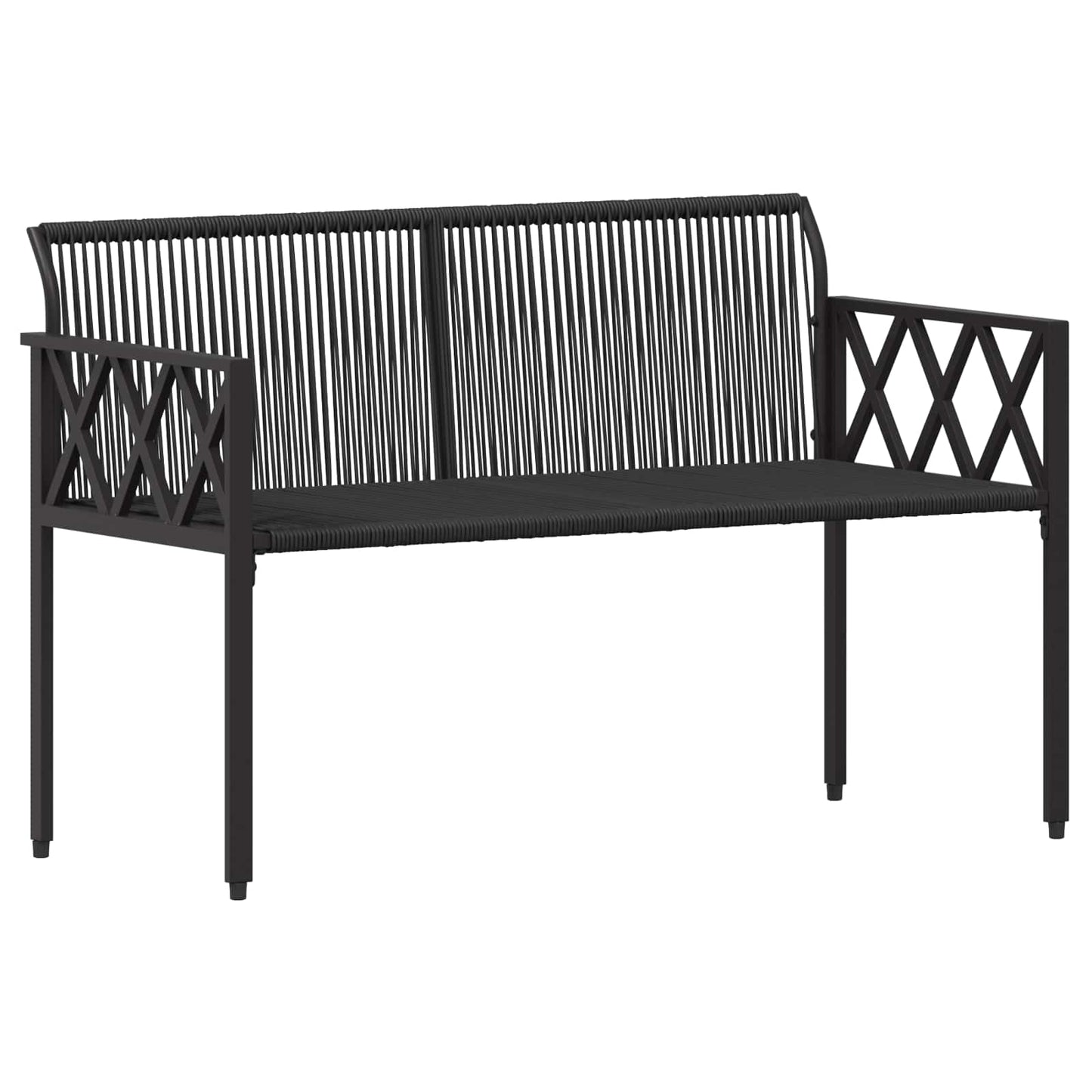 Outdoor Furniture Set 4 pcs Black and Turquoise Poly Rattan