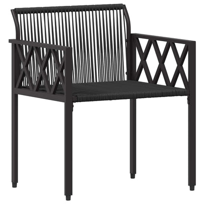 Outdoor Furniture Set 3 pcs Black and Turquoise Poly Rattan
