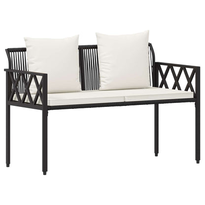 Outdoor Benches 2 -Seater 116 x 56 x 75 cm Poly Rattan