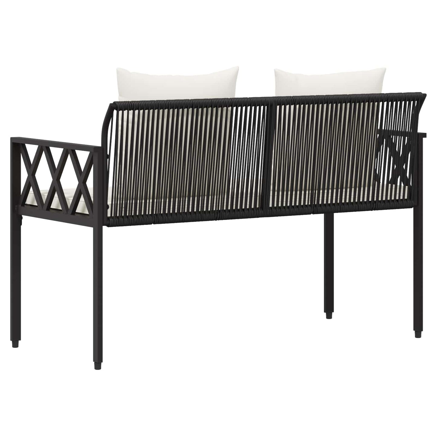 Outdoor Benches 2 -Seater 116 x 56 x 75 cm Poly Rattan