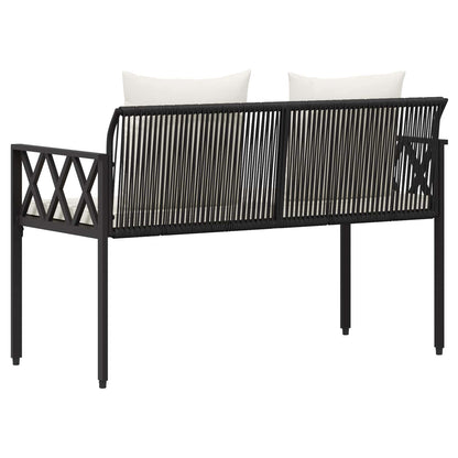 Outdoor Benches 2 -Seater 116 x 56 x 75 cm Poly Rattan