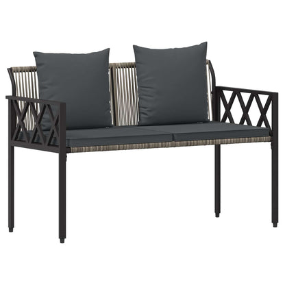 Outdoor Benches 2 -Seater 116 x 56 x 75 cm Poly Rattan