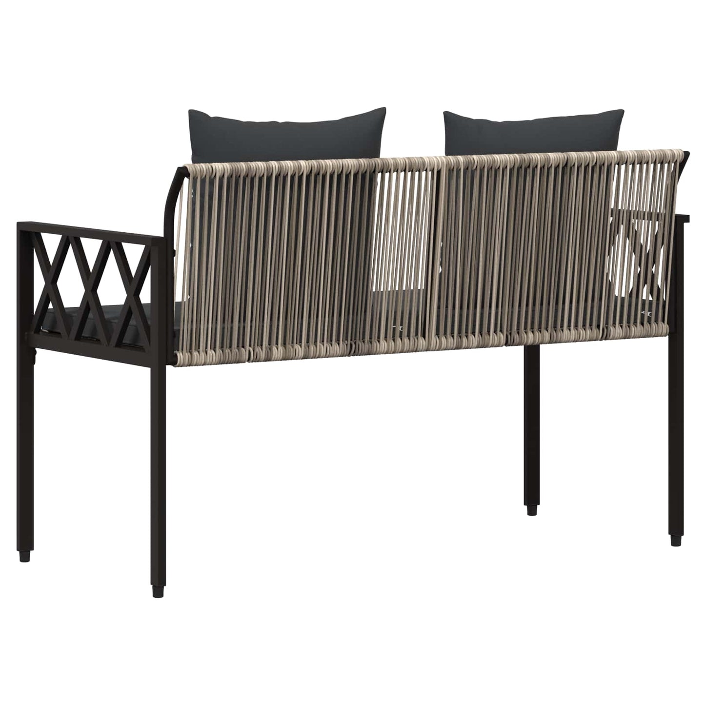 Outdoor Benches 2 -Seater 116 x 56 x 75 cm Poly Rattan