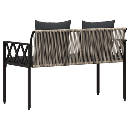 Outdoor Benches 2 -Seater 116 x 56 x 75 cm Poly Rattan